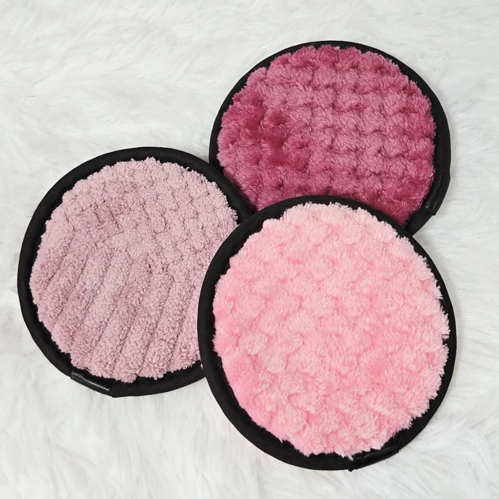 MAANGE Reusable Makeup Remover Cleansing Sponges Set Washable Pads Pink Purple
